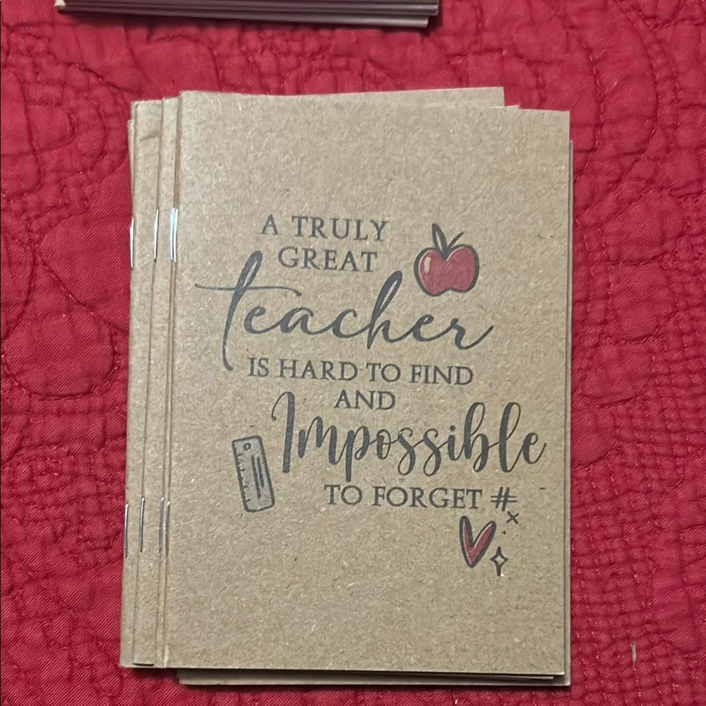 Inspirational Teacher small notebooks.